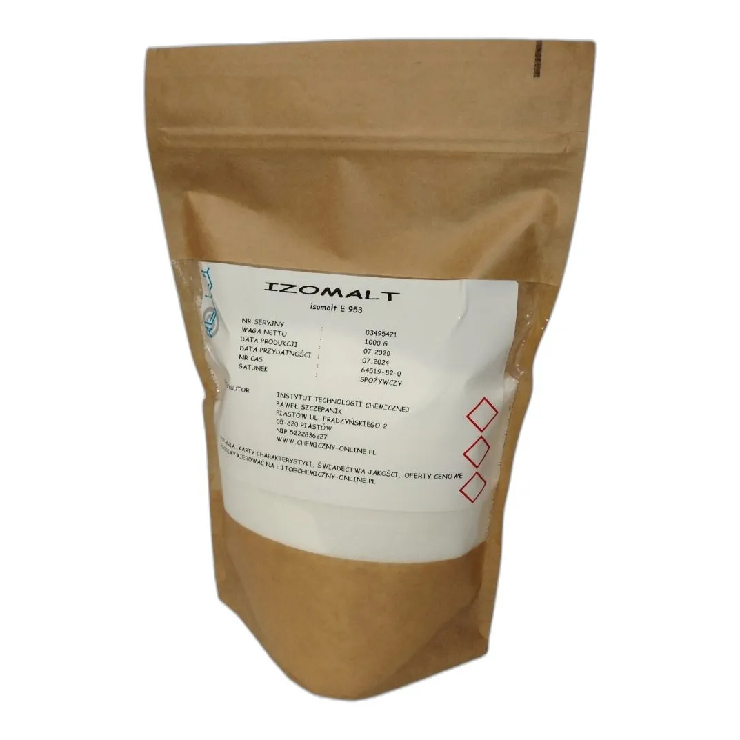 Izomalt Spożywczy 1000G Karmel Kuchnia Molekularna — CAS 64519-82-0 — C12H24O11 — odczynnik chemiczny
