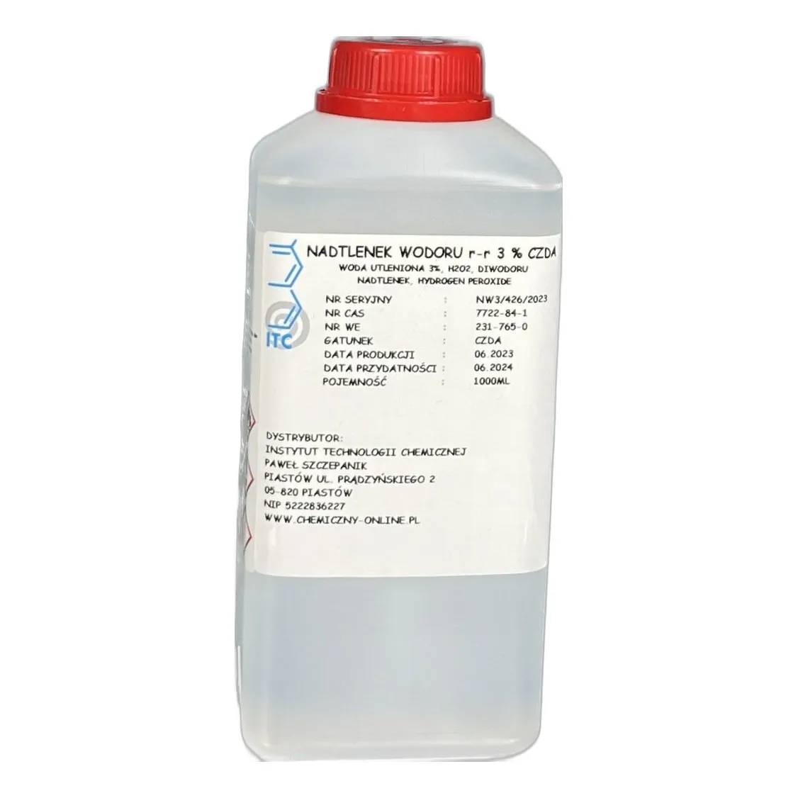 Nadtlenek Wodoru — CAS 7722-84-1 — H2O2 — odczynnik chemiczny